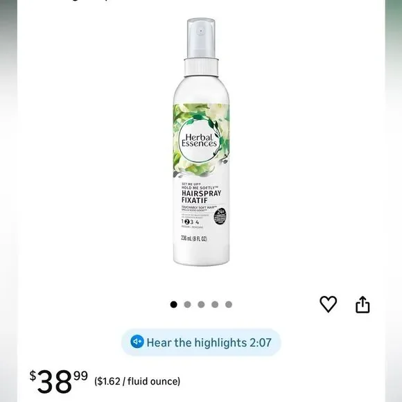 Herbal Essences Set Me Up Hold Me Softly Non-Aerosol Hairspray 8oz - Picture 6 of 7